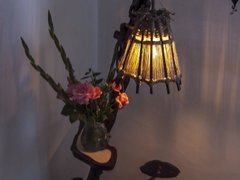 Veioza lampadar rustic handmade Pistolero